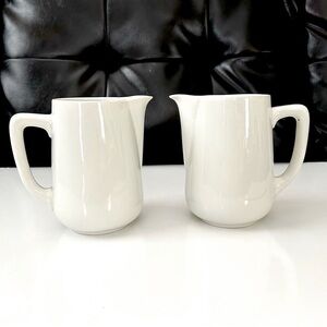 Set of 2 Vintage Italian Coffee Milk Creamer 5.5” Pitchers for Home /Restaurant
